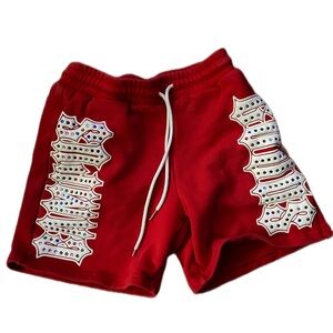 Stylish Red Men's streetwear shorts